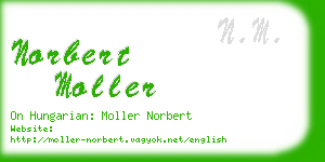 norbert moller business card